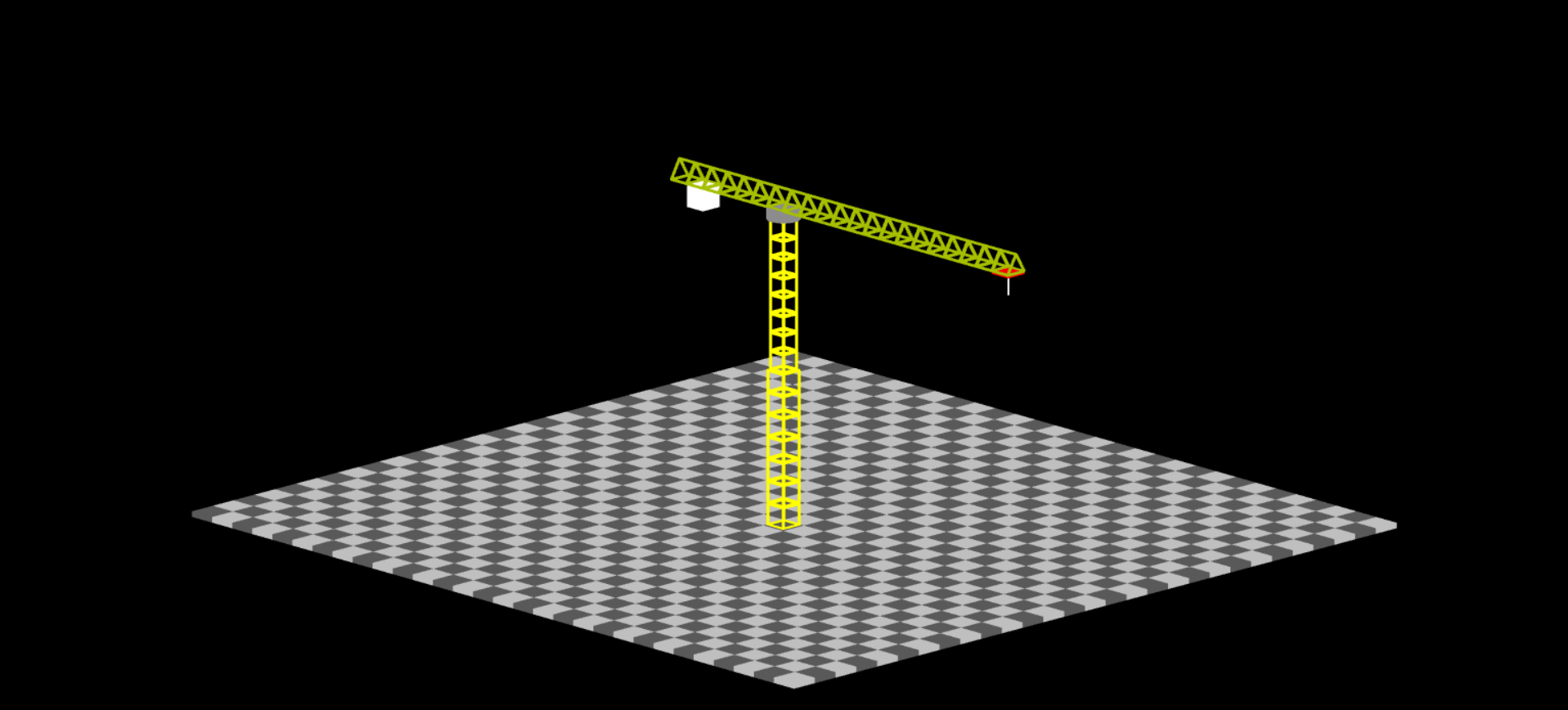 Simulation of a crane developed in WebGL to learn more about the use of objects to create complex structures